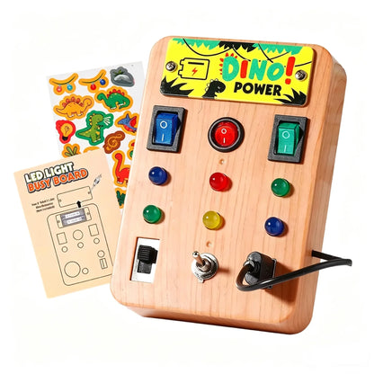 Children's Montessori LED light busy board simulation switch power board light button intelligence early education learning toys