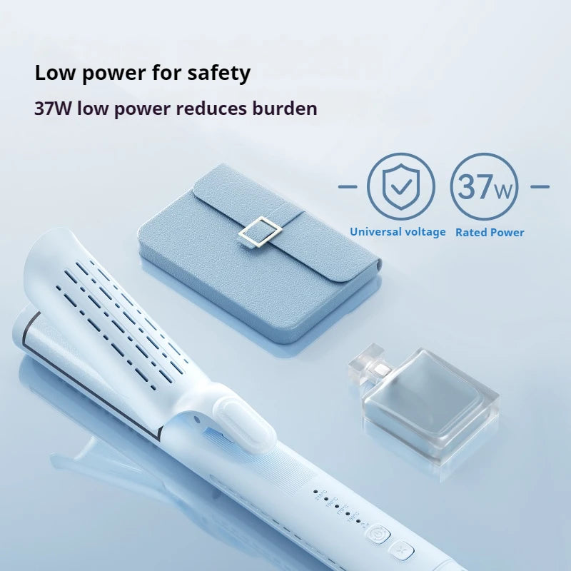 3 in 1 Interchangeable Cold Air Hair Styler Straightener Comb Arc Curling Iron Fast Heating Billion Negative Ions Portable