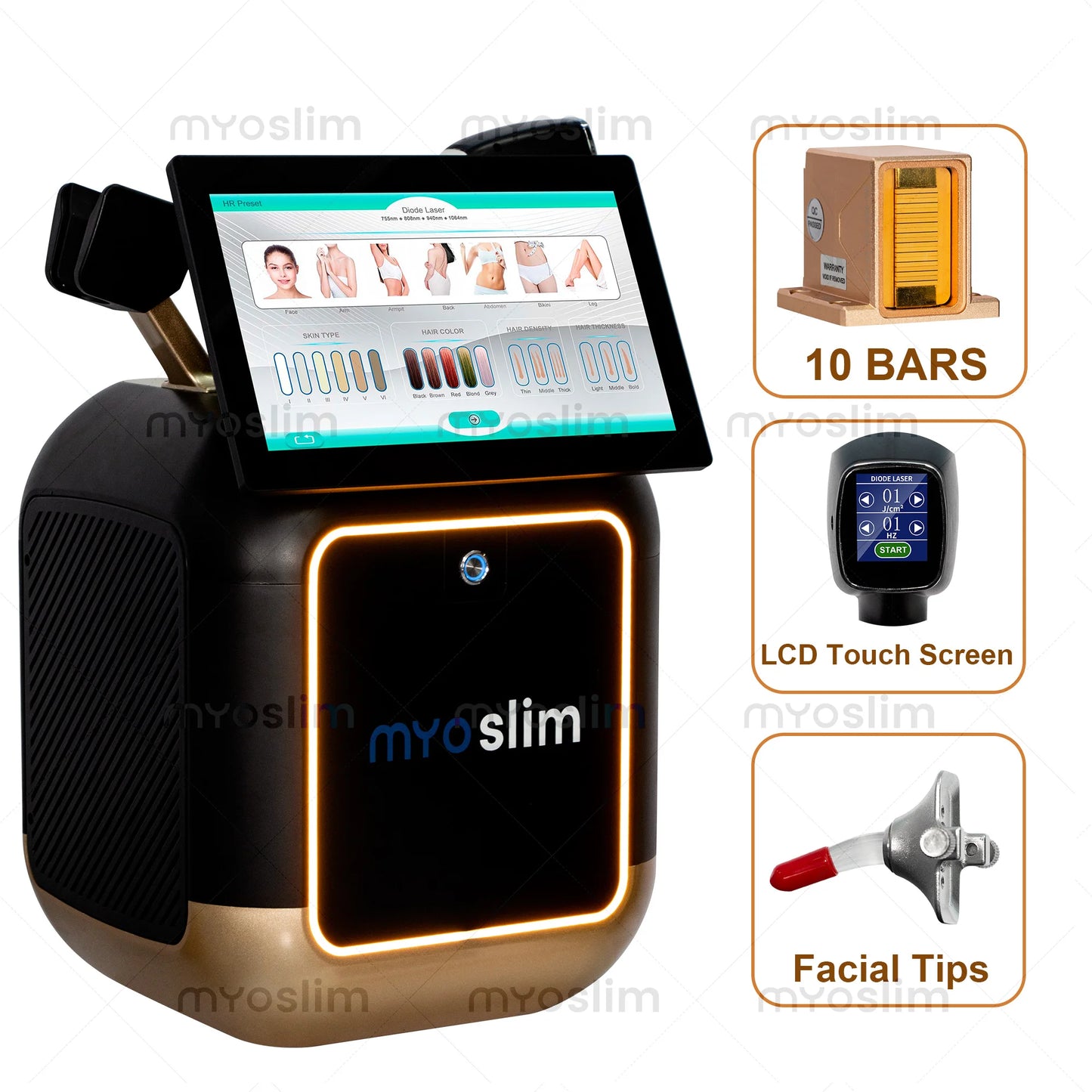 Soprano Titanium Diode Laser 4-Wavelength Hair Removal Machine, CE Certified Commercial Customized Permanent Laser Hair Removal