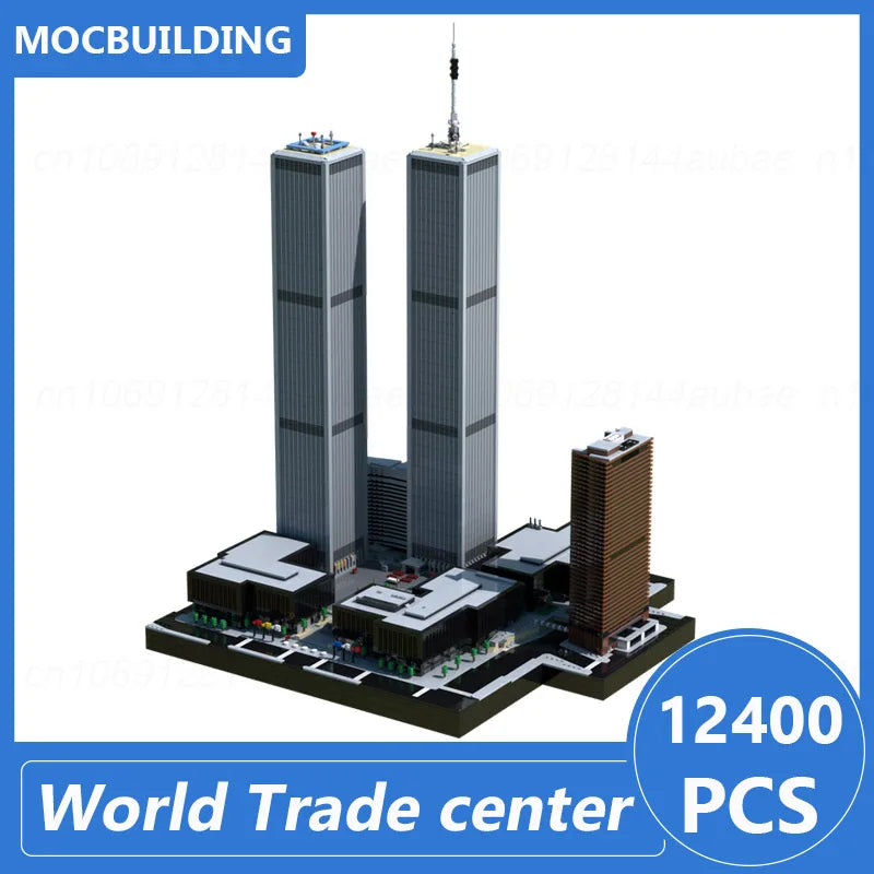 The World Trade Center 1/650 Scale Architecture Model Moc Building Blocks Diy Assemble Bricks Collection Display Xmas Toys Gifts