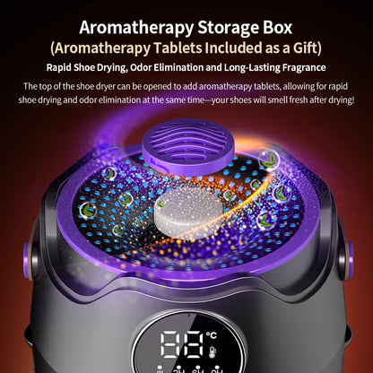 Home intelligent timed folding six arm shoe dryer with shoe heating fast drying deodorization and sterilization function
