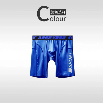 Men's Shorts Compression Running Shorts Quick Dry High Elastic Muscle Fitness Basketball Bottoms Five-Quarter Length Inner Pants