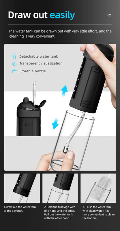 Water Flosser Oral Irrigator Tooth Scaler 6 models 40-140PSI Rechargeable Dental Water Jet IPX7 Waterproof Teeth Cleaner
