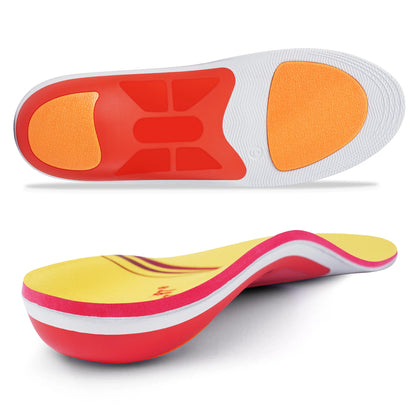 Plantar Fasciitis Insoles, Orthopedic Arch Support Inserts Men Women Heel Pain Relief, Flat Feet Insoles for Work Boots