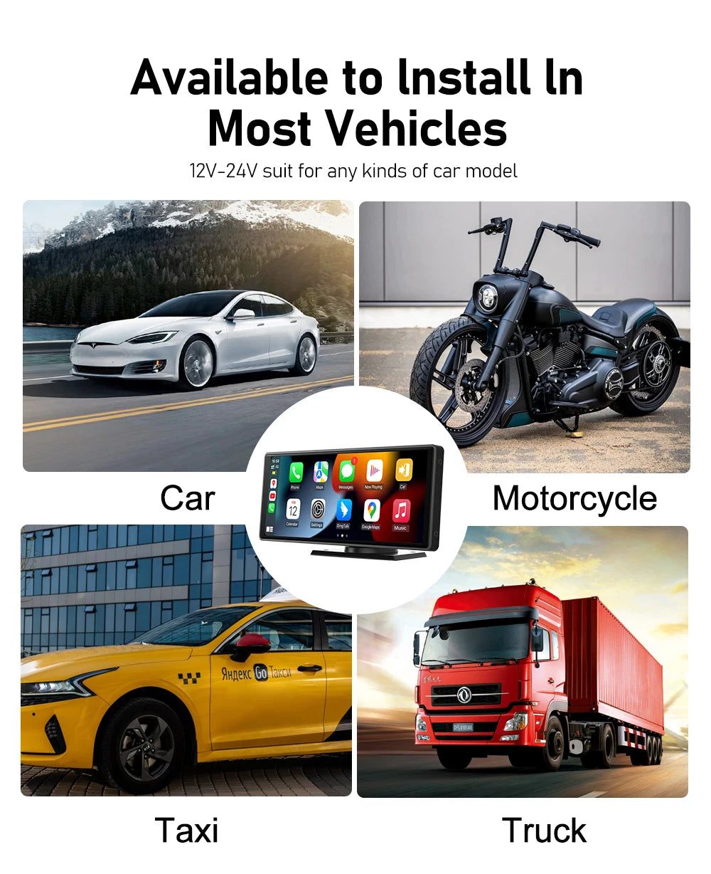10.26” QLED Screen Universal autoradio MP5 Car Radio MultimediaI  WIFI Wireless Carplay Android Auto for Apple Or Android