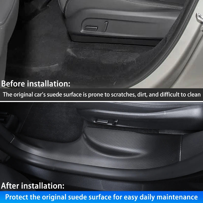 For Tesla Model YL Launch 2026 TPE Front Rear Door Sill Protector Threshold Strip Anti-kick Guard Panel Interior Decoration Set