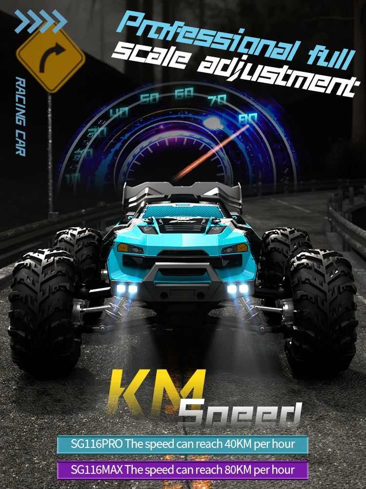 JHD SG116 MAX 1:16 High Speed Drift Racing 80KM/H Brushless Motor 4WD SG116 Pro 40KM/H RC Car Off Road SG116 Toys Car Gifts