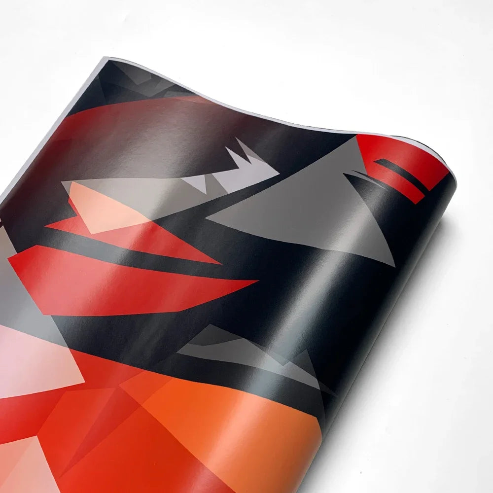 Geometry Car Wrapping Vinyl for Motorcycle Vinyls Camouflage Disruptive Pattern Red Wrap Foil Car Body Films Auto Stickers Tools
