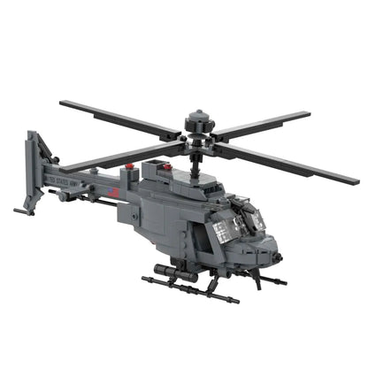 US Army UH-1D OH-58A/D Helicopter Building Blocks Vietnam War Aircraft Bricks Model Toys For Collection