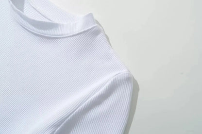 Summer Short Sleeve O-neck Knitted Bodysuits Women Stretchable Slim Basic Solid Color Tops