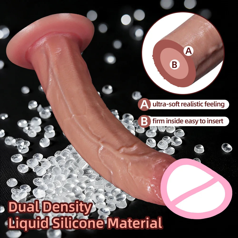 5 Sizes Realistic Dildo Sex Toys for Women Soft Huge Penis Suction Cup Thick Anal Dildo Adult Masturbator Cock Dick Butt Plug