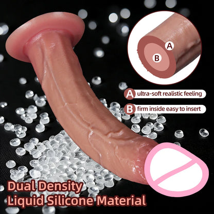 5 Sizes Realistic Dildo Sex Toys for Women Soft Huge Penis Suction Cup Thick Anal Dildo Adult Masturbator Cock Dick Butt Plug