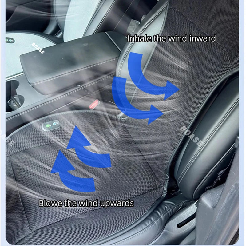 For Tesla model 3 Y ventilation Seat Cushion DC 12V Spacer Car Summer Cool Air Seat Cushion Fast Blowing Ventilation Seat Coolin