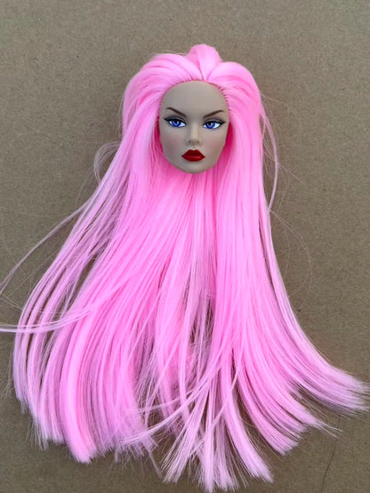 Poppy Good Makeup Head With Beige Yoga Slim Doll Body 1/6 Doll Figures Collective Toys Colorful Hair Doll Heads