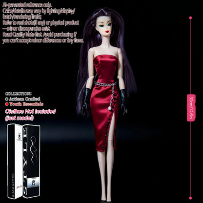 1/6 Scale 12-Joint Premium Figure, 12.6in BJD Doll Changeable Makeup (no clothing)