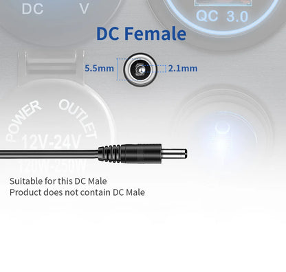 12v Usb Dual Car Cigarette Lighter Socket Charger Mobile Phone Power Waterproof Usb Port Adapter 5v Sockets Voltmeter Digital
