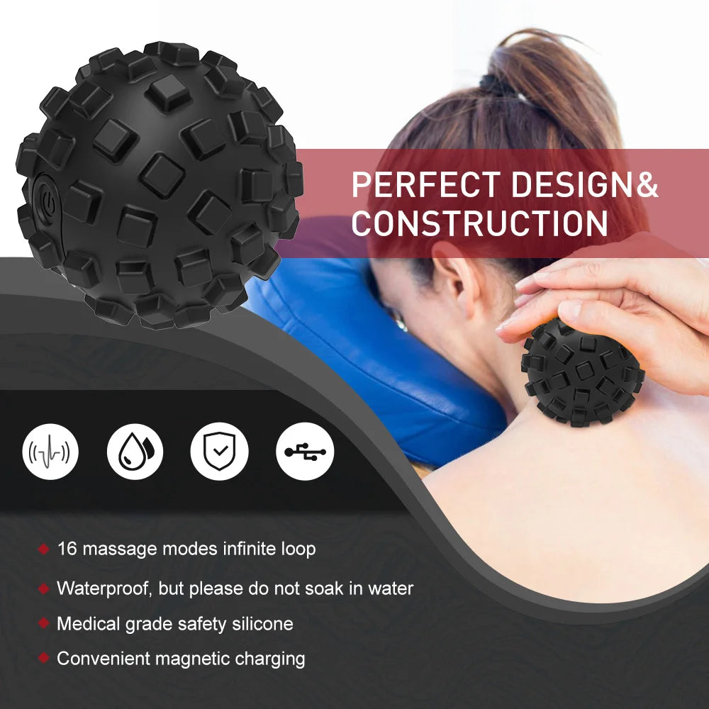 Massage Ball Hand Foot Body Pain Stress Massage Relief Trigger Point Health Care Sport Toy Black Muscle Relax Apparatus Unisex