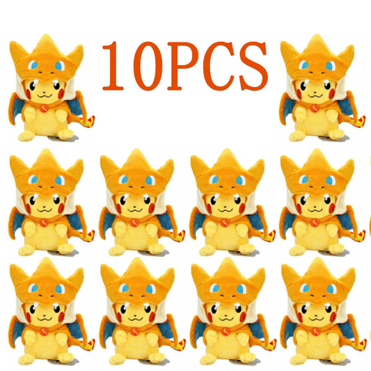 10pcs Pokemon Official Plush Toy - Charmander, Squirtle, Pikachu Plush, Bulbasaur Stuffed Animal Toy, Pokemon Doll Birthday Gift