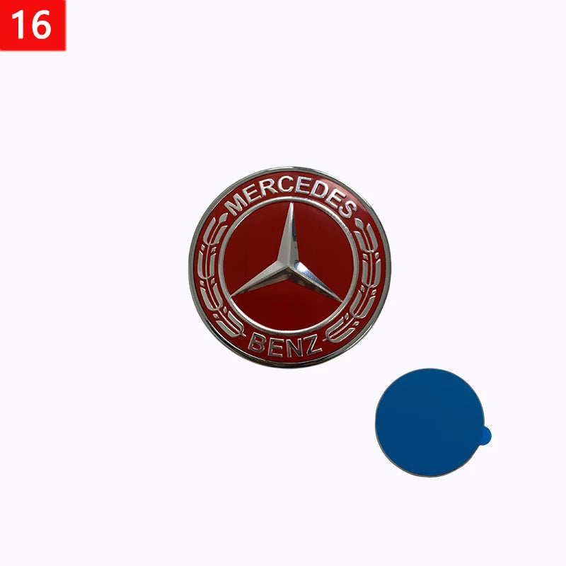 57mm Star Flat Hood Bonnet Logo Mercedes Benz W204 W124 W201 W202 W212 W220 W205 Emblem Badge stickers automobile Accessorie