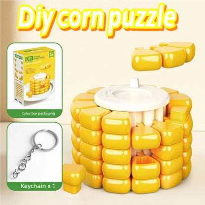 Hot Sale DIY Corn Cube Puzzle, Sensory Educational Fidget Stress Relief Toy, Brain Teaser Intelligence Game Toy for Kids Ages 3+