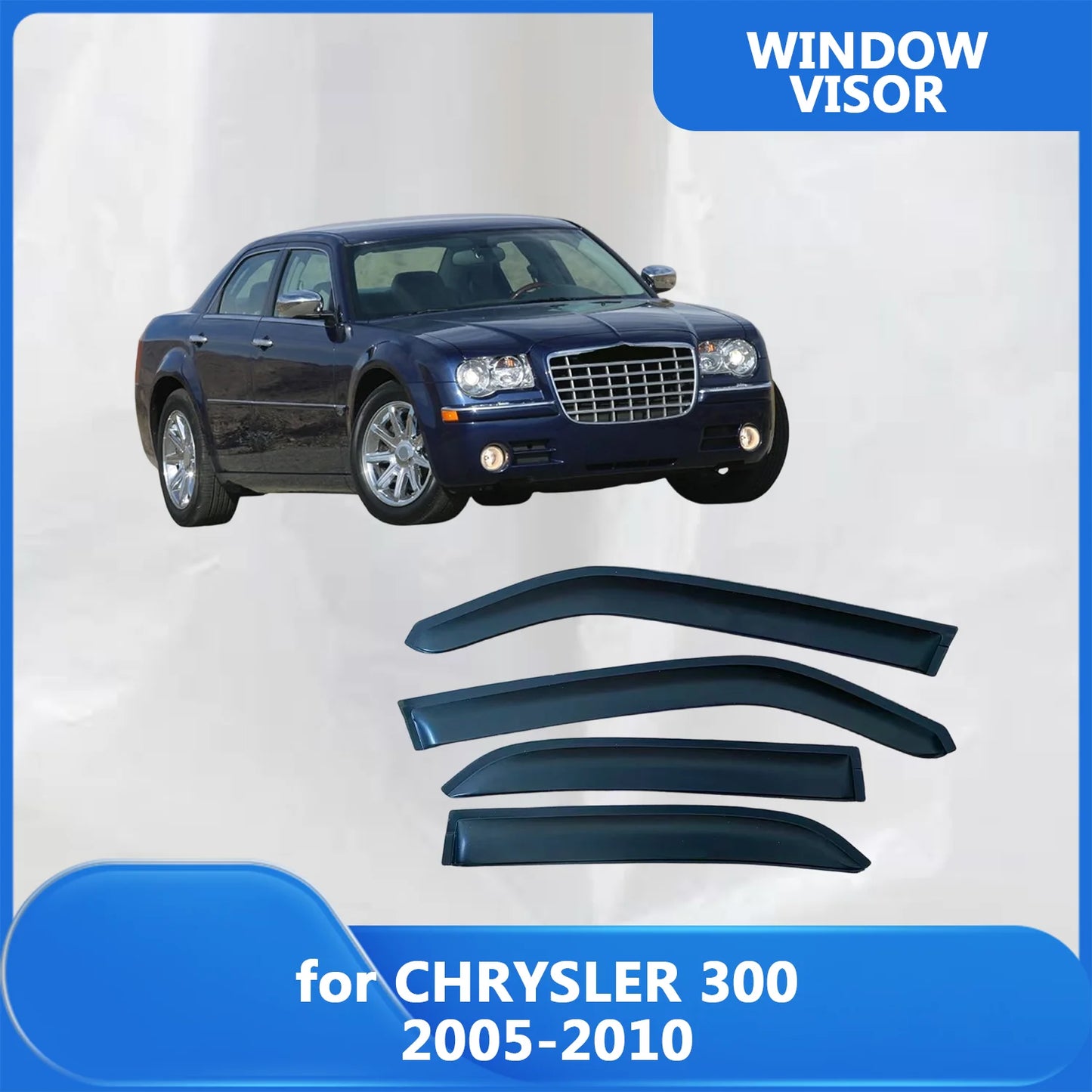 Window Visor for Chrysler 300 2005 2006 2007 2008 2009 2010 Wind Deflectors Rain Guards Door Visor Vent Shades Ventvisor