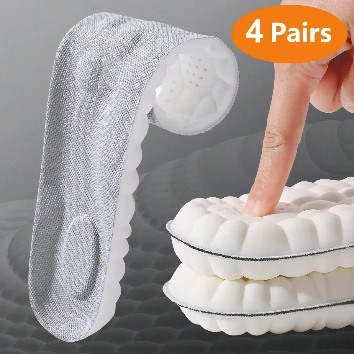 4D Massage Shoes Insoles Super Soft Latex Sports Insole for Feet Running Basket Shoe Sole Arch Support Orthopedic Inserts Unisex