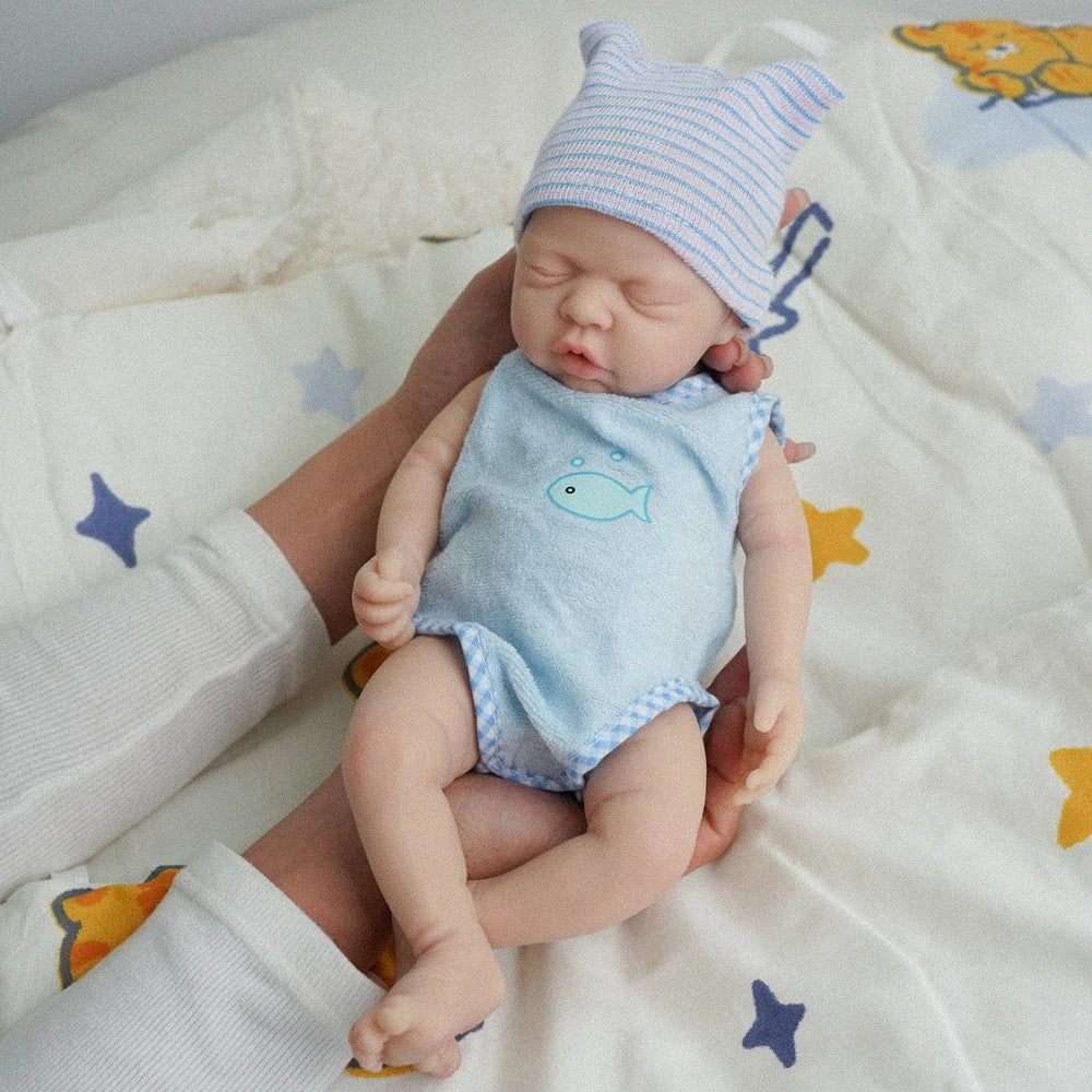 12"  Micro Preemie Full Body Silicone Baby Doll  Lifelike Reborn Doll Surprice Children Anti-Stress