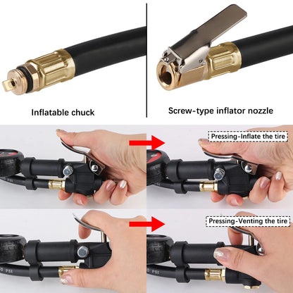 Universal Digital Tire Pressure Gauge - LCD Display High Precision Tyre Tester for Car Truck Motorcycle Vehicles