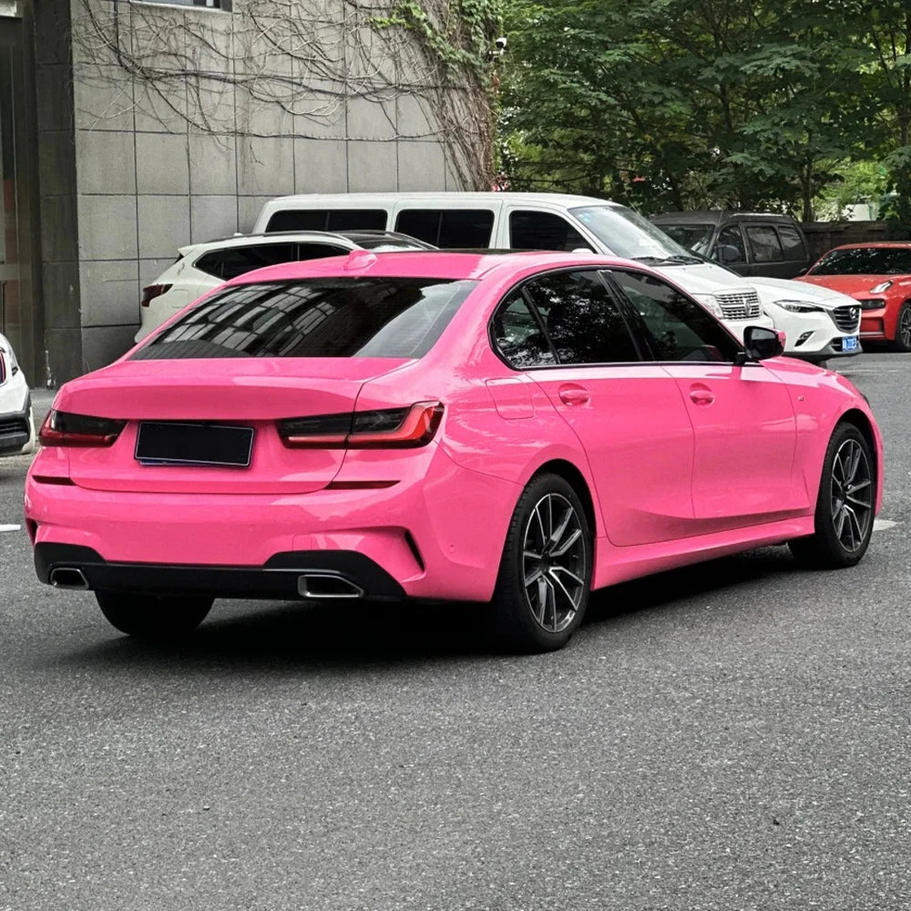 Platinum Rose Pink Auto Wrapping Film Vinyl Wrap Car Stickers Color Change Film Bubble Free Sticker Vinyl Decals Car Accessories