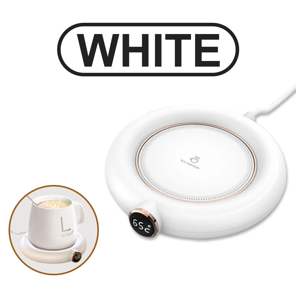 Coffee Milk Tea Cup Warmer Pad USB Charge Home Office 3 Temperatures Adjustable Heat Plate LED Display Electric Heater Mug Pad
