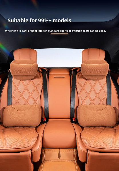 High Quality Universal SUV Car Headrest Cushion Car Seat Neck Pillow High-grade Leather Breathable Lumbar Support Car Pillow