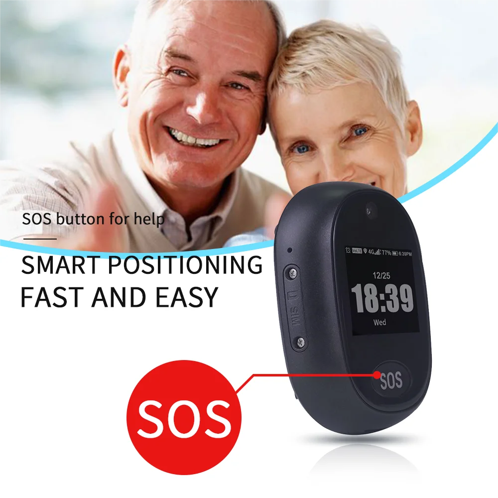 2026 for Elderly 4G GPS Tracking Watch V45 SOS Tracker Device Touch Waterproof IP67 HD Camera Call Health Management Locator