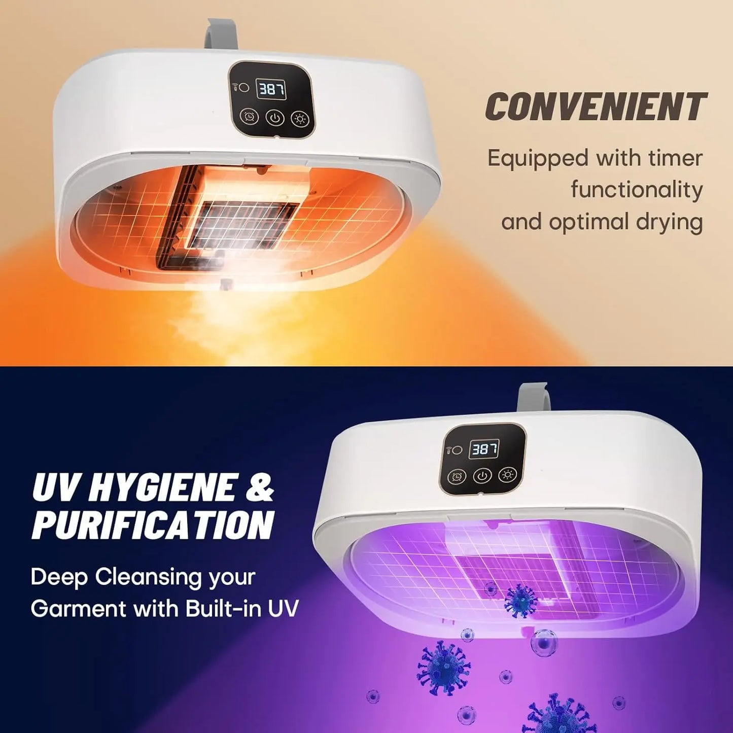 Portable Clothes Dryer Folded Electric Clothing Dryer Multifunctional Intelligent Timed Warm Laundry Dryer with Remote Control