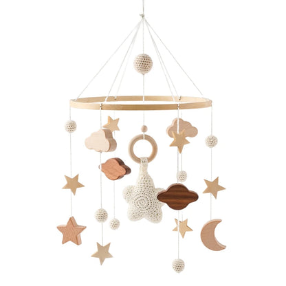 Baby Mobile Crib Bed Bell Musical Rattles Toys Soft Felt Cartoon Animal for Infants Nursery Mobiles Forest Animals Crib Toys