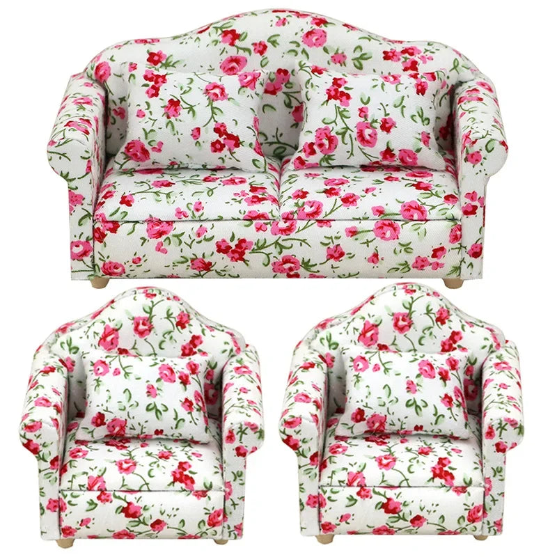 1:12 Mini Cute Dolls Sofa Pillows Set Simulation Dollhouse Furniture Toys Miniature Doll House Accessories Children Toys Gift