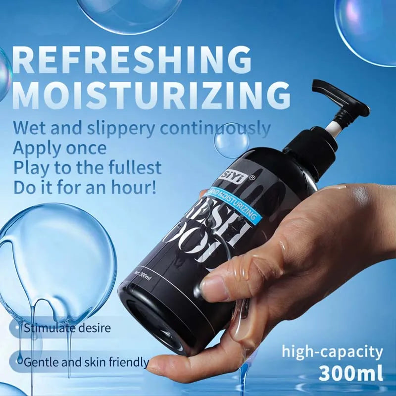 300ml Silicone Based Lubricant for Orgasim , Long-Lasting Anal Lube for Intense Sex, Suitable for Bathroom and Underwater