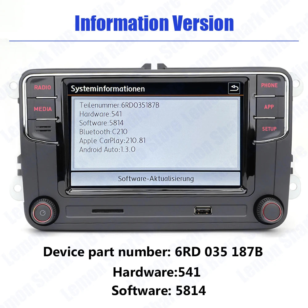 NONAME RCD360 PRO Carplay Car Radio New RCD330 Android Auto MIB Radio For VW Golf 5 6 Jetta MK5 MK6 Tiguan CC Polo Passat B5 B6