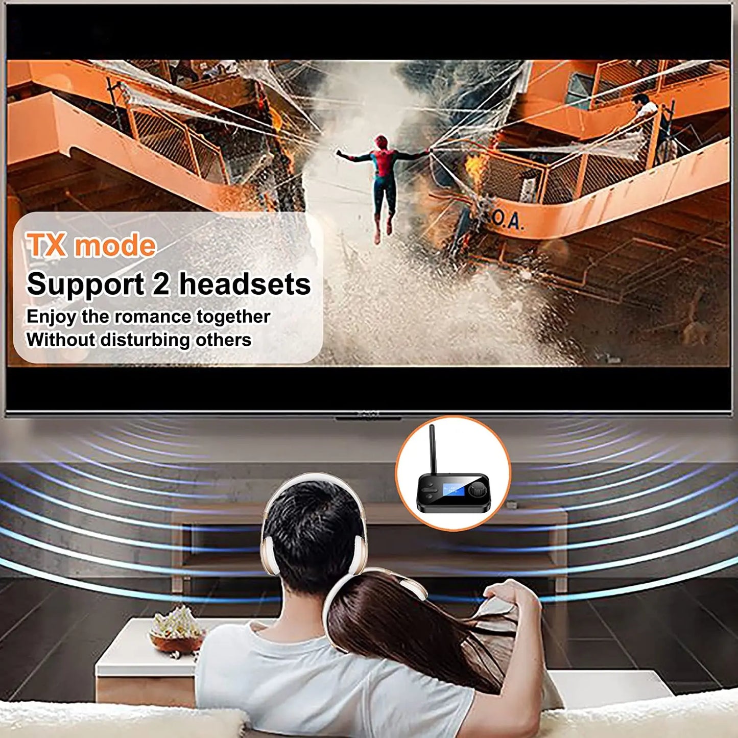 6 in 1 Long Range Bluetooth 5.1 Audio Transmitter Receiver RCA 3.5mm AUX USB Dongle Stereo Wireless Adapter For PC TV Headphones