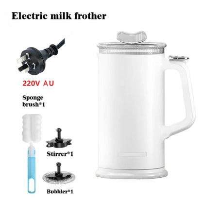 4-in-1 110V/220V Milk Frother Home Coffee Latte Maker Hot Cold Beverages  Dual Function Stainless Steel Electric Milk Frother