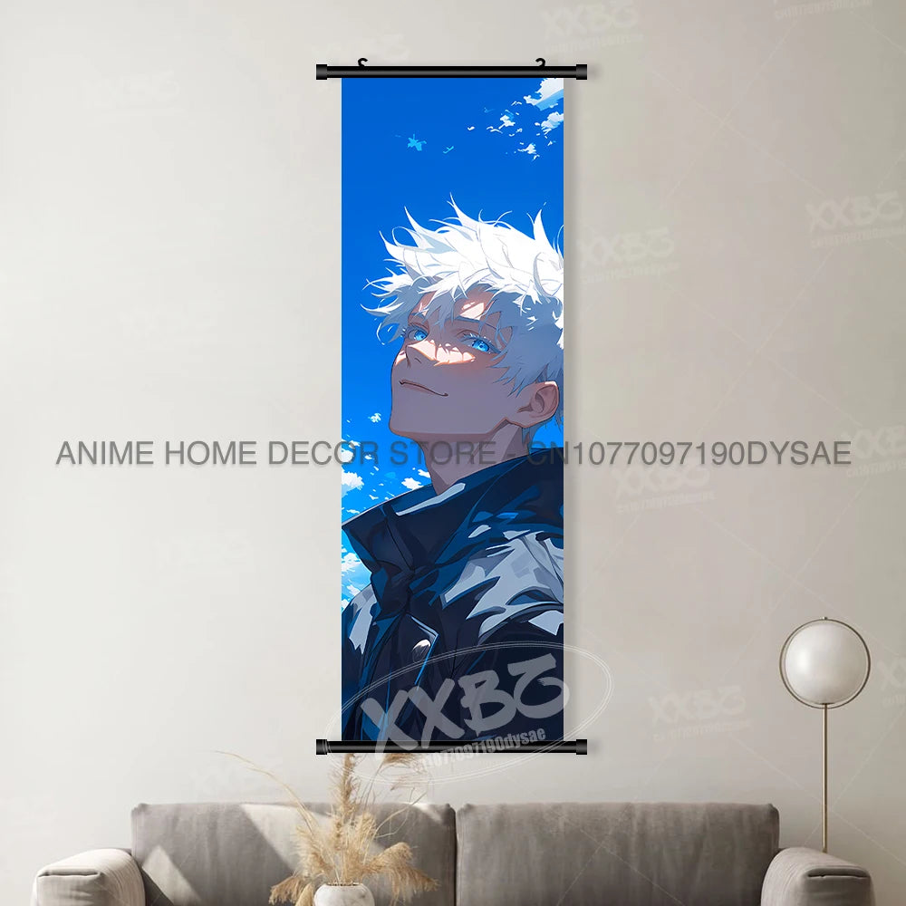 Jujutsu Kaisen Anime Poster Room Canvas Print Hanging Painting Wall Art Megumi Fushiguro Scrolls Picture Home Decoration Mural