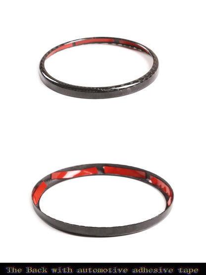 Real Carbon Fiber For Alfa Romeo Giulia Stelvio 2020 2021 Car rear Logo Circle Cover Trim Sticker Car Exterior Accessories