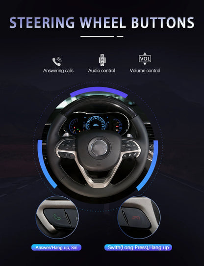 Sinairyu Apple Carplay Android Auto Aftermarket Camera Wireless Module For Jeep Grand Cherokee XJ KL Wrangler Compass Commander