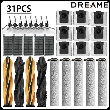 Dreame Aqua 10 roller/Aqua 10 Pro roller/Aqua 10 Ultra roller accessories:main brush,side brush,filter,dust collection bag
