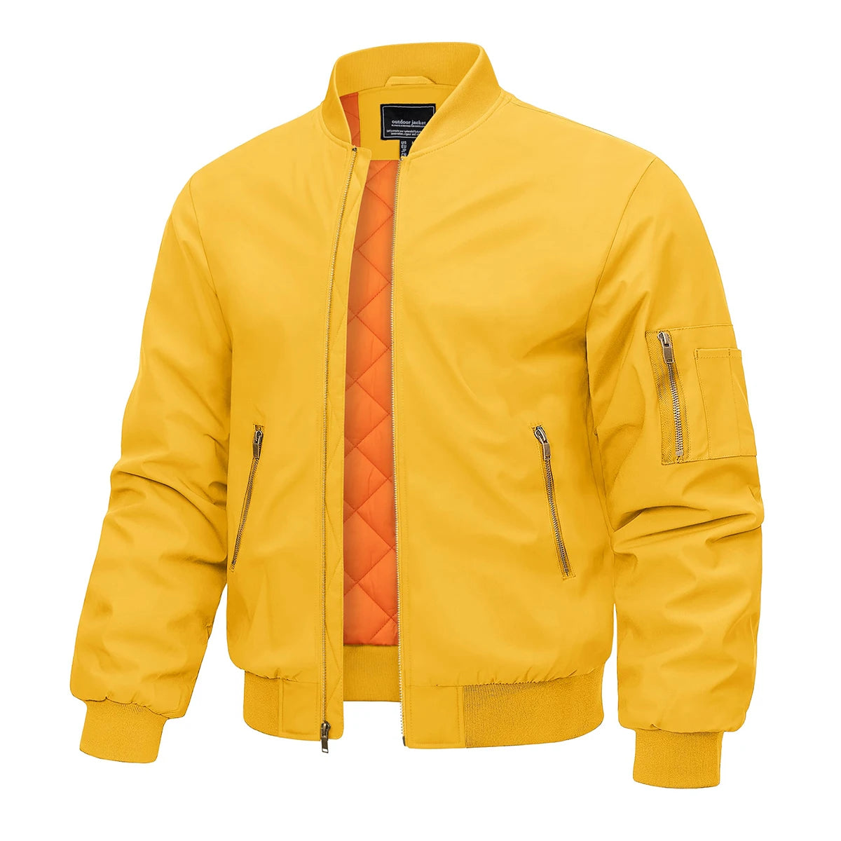 MAGCOMSEN Bomber Jacket Men Warm Zip Up Winter Padded Coat Casual Baseball Jackets Pilot Windbreaker Varsity Jackets