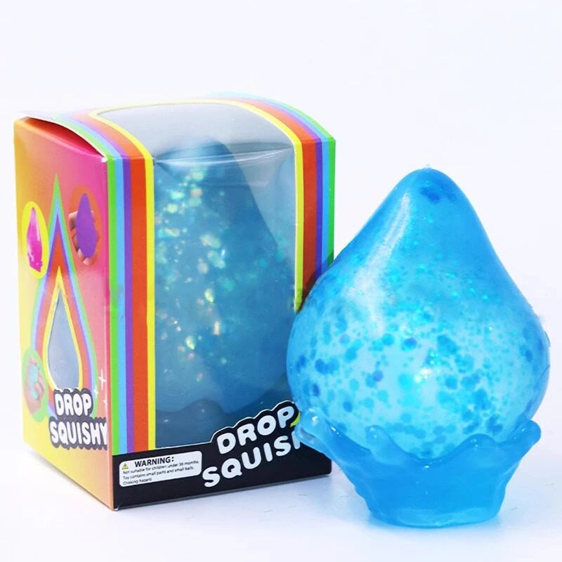 Needoh Dream Drop Gumdrop Super Solid Anti-Stress Squeeze Glitter Raised Texture Bumpy Relief Pressure Relax ADHD Sensory Toy
