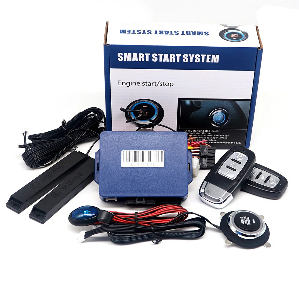 Remote Starter Car Alarm with Autostart Smart System Universal Start Stop Ignition Button for Car Central Lock Auto Acessories