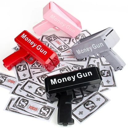 Money Gun Shooter, Make it Rain Money Toy Gun, Prop Money Gun, Spary Cash Gun for Movies Game Party Toy Gun