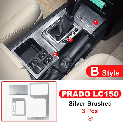 For 2010-2017 Right Rudder Car Toyota Land Cruiser Prado 150 Stainless Steel Panel Gearbox Cover Lc150 J150 Interior Accessories