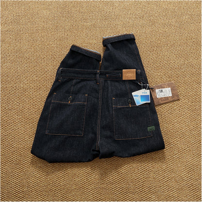 2025 Autumn New American Retro Heavyweight High-end Comfort Jeans Men's Fashion 80% Cotton Washed Straight Casual Pencil Pants