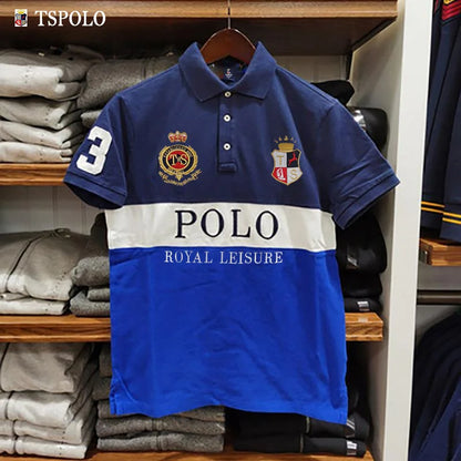 New Oversized Men's Polo Shirt Classic Great Desingers Royal Leisure Button Collar T-shirt Golf Plus Size XS-7XL Male Clothing